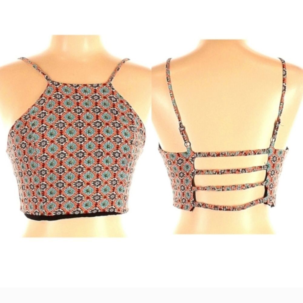 New Run Cinta Run Open Back Crop Top Size 12